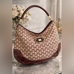 Anya Hindmarch Canvas And Leather Hobo Bag British Fashion Luxury Purse